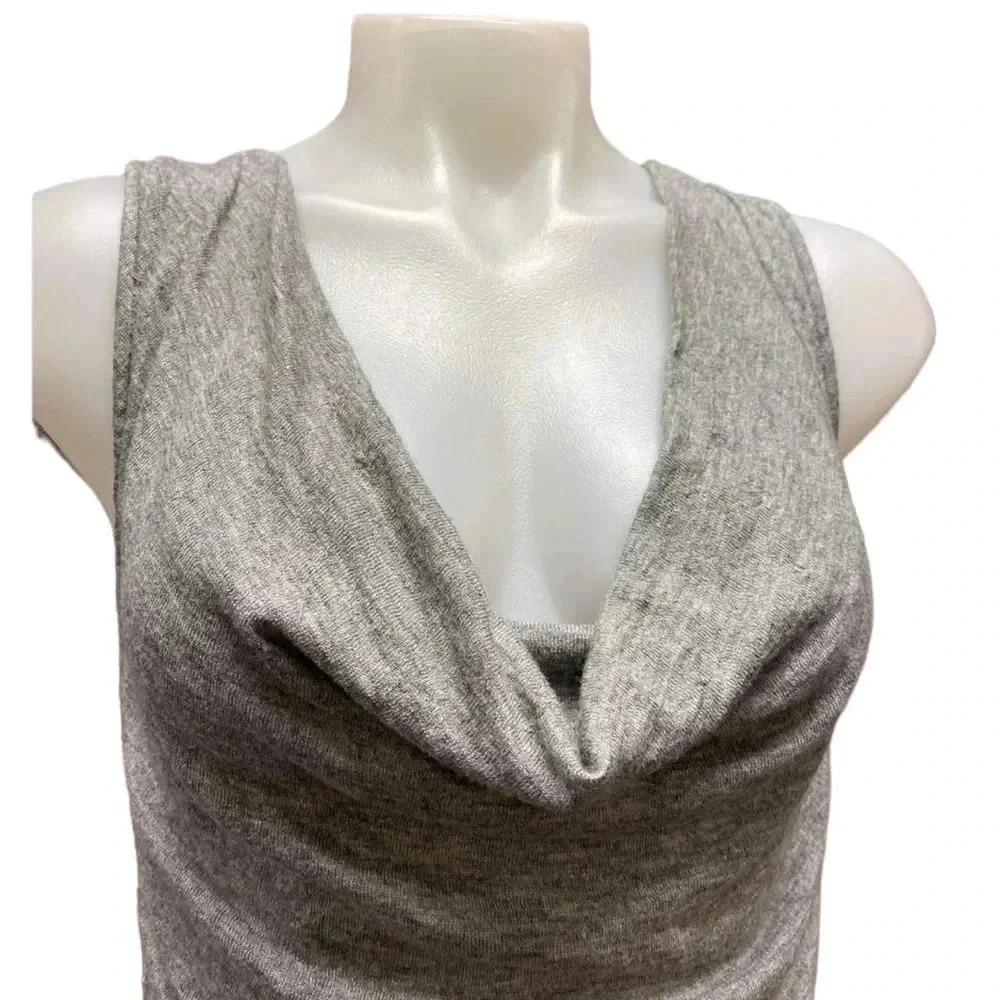 Club Monaco Grey Stretchy Cowl Neck Mini Dress Size  Medium - Picture 5 of 9